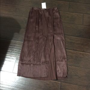 Zara Brown Midi Skirt